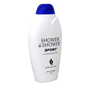 Shower to Shower Absorbent Body Powder, Sport, 13-Ounce Bottles (Pack of 2) - Image 3