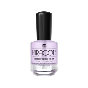 duri Miracote Quick Dry Through Top Coat for Miracle Gloss Finish, None Yellowing, Low Viscosity, Protects Polish from Chipping, Super Glossy, Long La - Image 1