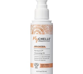 MyCHELLE Dermaceuticals Perfect C Cleansing Oil, 4.2 Fl Oz – Facial Cleanser with Vitamin C L-Ascorbic Acid, Baobab Oil & Tamanu Oil to Restore & Hydr