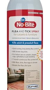 Durvet No Bite IGR Flea and Tick Spray, 16 Ounces, for Carpets and Furniture - Image 1