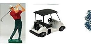 Golf Kit with Golfer, Golf Cart and two Trees Caketopper A1 bakery supplies - Image 2