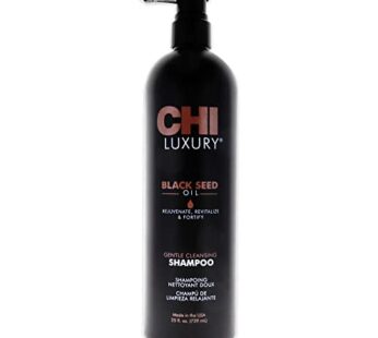 CHI Luxury Black Seed Oil Gentle Cleansing Shampoo, Adds Hair Volume & Body, Strengthens & Removes Impurities, Sulfate, Paraben, & Cruelty-Free, 25 Oz