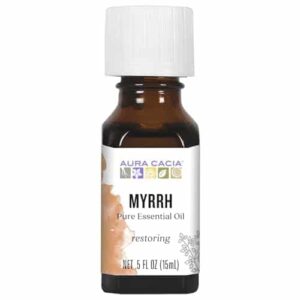 Aura Cacia 100% Pure Myrrh Essential Oil, 0.5 fl. oz, Balsamic, Warm Spicy Aroma, Centering & Meditative Restoring Myrrh Oil - Image 2