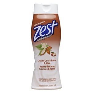 Zest Body Wash, Creamy Cocoa Butter & Shea, 18 Fl Oz - Image 1