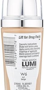 L'Oreal Paris True Match Lumi Healthy Luminous Makeup, W6 Sun Beige, 1 fl; oz. - Image 2