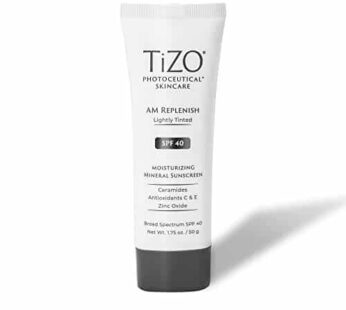 TIZO Photoceutical AM Replenish Lightly Tinted Creams, Gels, & Lotions SPF 40, 1.75 Fl Oz