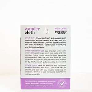 Wonder Cloth (Pack of 3) - All Natural Make-Up Remover Cloth, Removes Makeup Instantly with Just Water, Cleanses and Exfoliates, Machine Washable - Image 2