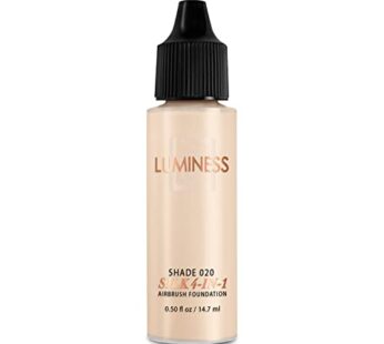 Luminess Air Silk 4-In-1 Airbrush Foundation- Foundation, Shade 020 (.5 Fl Oz) – Sheer to Medium Coverage – Anti-Aging Formula Hydrates and Moisturize