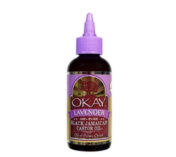 OKAY BLACK JAMAICAN CASTOR OIL with LAVENDER 4oz / 188ml