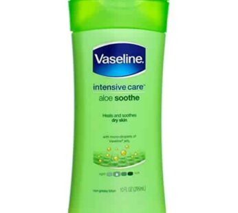 Vaseline Intensive Care Lotion 10 Ounce Aloe Soothe (Dry Skin) (295ml) (2 Pack)