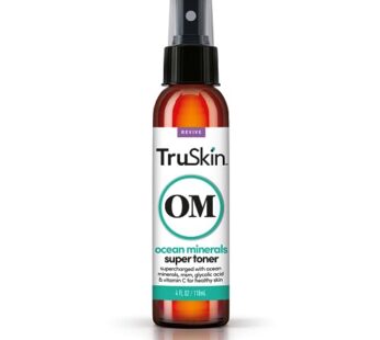 TruSkin Daily Facial Super Toner ? for All Skin Types with Glycolic Acid, Vitamin C, Ocean Minerals and Organic Anti Aging Ingredients, 4 fl oz