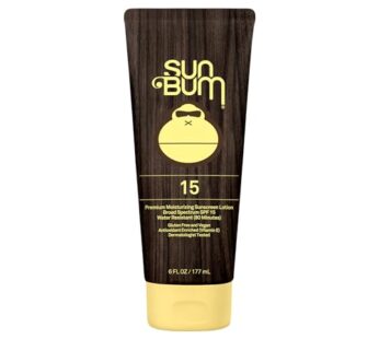 Sun Bum Original Moisturizing Sunscreen Lotion, SPF 15, 6 oz. Tube, 1 Count, Broad Spectrum UVA/UVB Protection, Hypoallergenic, Paraben Free, Gluten F