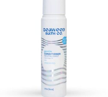 Seaweed Bath Co. Gentle Conditioner, Unscented, 12 Ounce, Sustainably Harvested Seaweed, Aloe, Argan Oil, for Sensitive Scalps