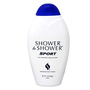 Shower to Shower Absorbent Body Powder, Sport, 13-Ounce Bottles (Pack of 2) - Image 2