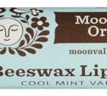 Moon Valley Organics Beeswax Lip Balm for Moisturizing Lips and Cuticles (COOL MINT VANILLA, 1-Pack)