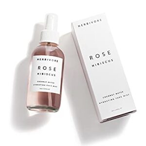 HERBIVORE Rose Hibiscus Coconut Water Hydrating Face Mist ? Natural Dewy Glow, Organic Rose Water + Vegan Hyaluronic Acid, Plant-Based, Vegan, Cruelty - Image 3