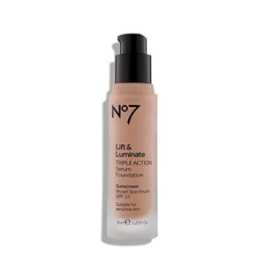 No7 Lift & Luminate TRIPLE ACTION Serum Foundation - Warm Beige - Image 2