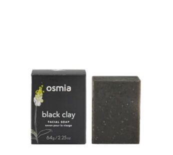 Osmia – Natural Black Clay Facial Soap Bar | Clean Beauty For Healthy Skin (2.25 oz | 64 g)