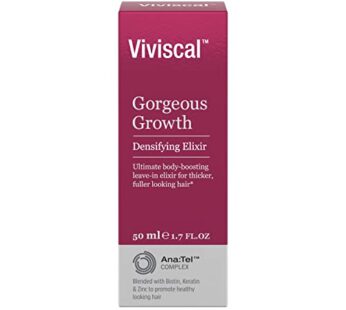 Viviscal Gorgeous Growth Densifying Leave-in Elixir for Thicker, Fuller Hair | Ana:Tel Proprietary Complex with Keratin, Biotin, Zinc | 1.7 Ounce