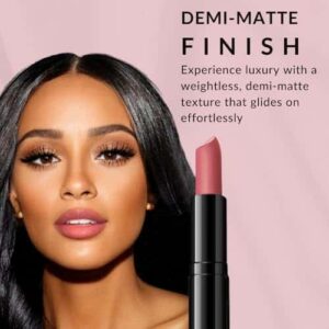 Flori Roberts Luxury Lipstick, Vibrant Lip Makeup for Women of Color or Deeper Skin Tones, Demi-Matte Texture, Hydrates and Conditions Lips - Image 4