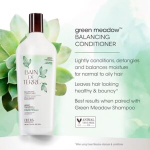 Bain de Terre Green Meadow Balancing Conditioner, Gentle Moisture Balance for Soft, Silky & Bouncy Hair with Argan & Monoi Oils, Paraben-free, Color-S - Image 3