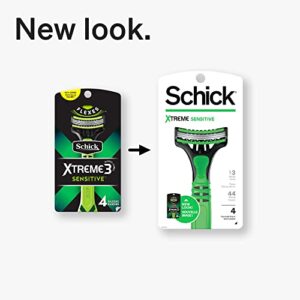 Schick Xtreme 3 Sensitive Skin Disposable Razors for Men, Disposable Razors, 4 Count (Pack of 3 ), Packaging May Vary - Image 7