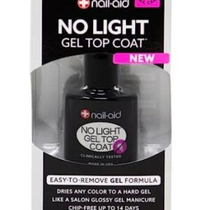 Nail-Aid No-light Gel Top Coat, Clear, 0.55 Fluid Ounce - Image 1