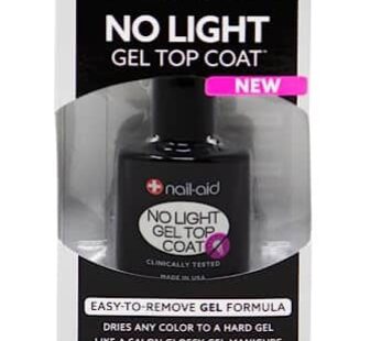 Nail-Aid No-light Gel Top Coat, Clear, 0.55 Fluid Ounce