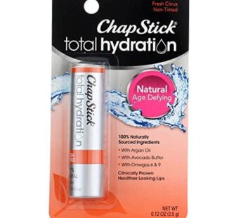 ChapStick Total Hydration Lip Care Balm, Fresh Citrus 0.12 oz ( Pack of 3)