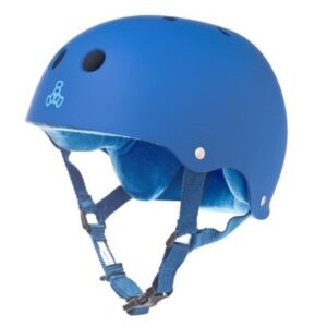 Triple Eight Sweatsaver Liner Skateboarding Helmet, Royal Blue Rubber, Medium - Image 1