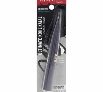 Rimmel London Ultimate Kohl Kajal Waterproof Eyeliner – 001 Black Obsidian Eyeliner Women 0.04 oz