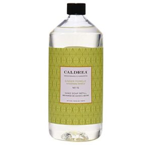 Caldrea Hand Soap Refill, Aloe Vera Gel, Olive Oil and Essential Oils to Cleanse and Condition, Ginger Pomelo Scent, 32 oz - Image 2