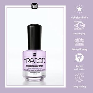 duri Miracote Quick Dry Through Top Coat for Miracle Gloss Finish, None Yellowing, Low Viscosity, Protects Polish from Chipping, Super Glossy, Long La - Image 3