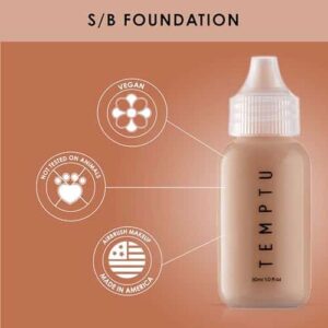 TEMPTU S/B Silicone-Based Airbrush Foundation: Professional Long-Wear Liquid Makeup, Sheer To Full Coverage For A Hydrated, Healthy-Looking Glow & Lum - Image 5