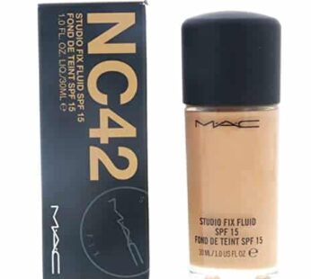 MAC Studio Fix Fluid Foundation SPF5, NC42, 1 Count, 1 Ounce