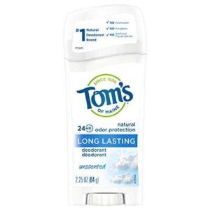 Tom's of Maine Natural Deodorant Stick, Unscented, 2.25 Ounce, Pack of 6 - Image 2