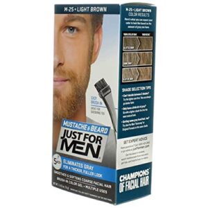 JUST FOR MEN Brush-In Color Gel, Mustache & Beard M-25 Light Brown 1 Each (Pack of 6) - Image 4