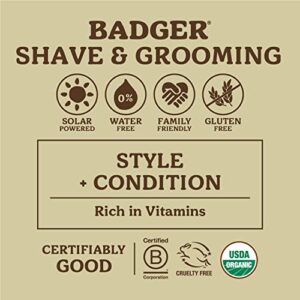 Badger - Mustache Wax, Medium Hold, Natural Mustache Wax, Certified Organic, Styling Facial Hair Wax, Moustache Wax, 0.75 oz - Image 4