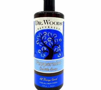 Dr. Woods Pure Peppermint Liquid Castile Soap, 32 Ounce