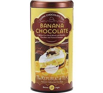 The Republic of Tea Banana Cuppa Chocolate Tea Bags, 36 Tea Bag Tin