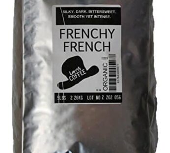 Larry’s Coffee Organic Fair Trade Whole Bean 5-Pound Bag FBA278507, Frenchy French, 80 Ounce