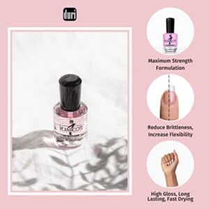 duri Rejuvacote 1 Original Maximum Strength Nail Growth System Base, Top Coat and Miracote Quick Dry Top Coat Combo - Image 3