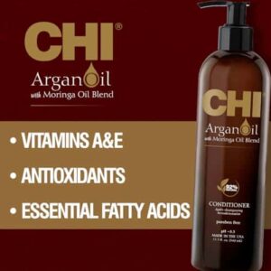 CHI Argan Oil Conditioner, Replenishes Hair Moisture, Enhances Strength & Helps Protect Against Damage, Sulfate, Paraben, & Cruelty-Free, 11.5 Oz - Image 5