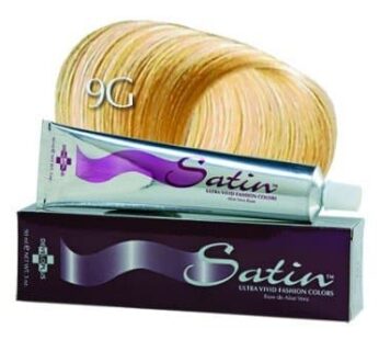 Satin Ultra Vivid Fashion Colors, 9G Very Light Golden Blonde Hair Dye, 3 oz., Gold Series Permanent Hair Dye, Made with Soy Protein and Aloe Vera, Ve