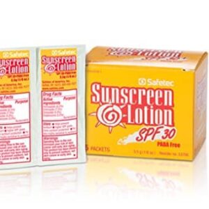 Safetec Sunscreen Lotion 53700 3.5 Gram Packets SPF 30 - (Box of 25) - Image 1