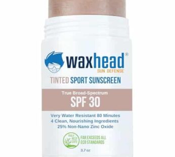 Waxhead Tinted Zinc Stick – Truly Reef Safe Sunscreen, Mineral Sunscreen Face Sunscreen Stick Zinc Oxide Sunscreen, Tinted Zinc Sunscreen Stick Face,