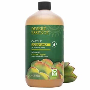 Desert Essence Castile Liquid Soap With Eco-Harvest Tea Tree Oil - 32 Fl Oz - Face & Body Cleansing - Coconut & Olive Oil - May Diminish Imperfections - Image 2