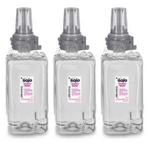 GOJO Antibacterial Foam Handwash, Plum Fragrance, 1250 mL Soap Refill ADX-12 Push-Style Dispenser (Pack of 3) - 8812-03 - Image 1