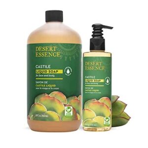 Desert Essence Castile Liquid Soap With Eco-Harvest Tea Tree Oil - 32 Fl Oz - Face & Body Cleansing - Coconut & Olive Oil - May Diminish Imperfections - Image 9