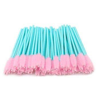 300 Pack Disposable Mascara Wands Eye Lash Brushes Eyelash Extension Tool Makeup Brush Kit, Blue/Pink